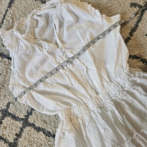 Mustard Seed Ruffled Tiered Cotton Sleeveless Mini Dress Large - Picture 5 of 7